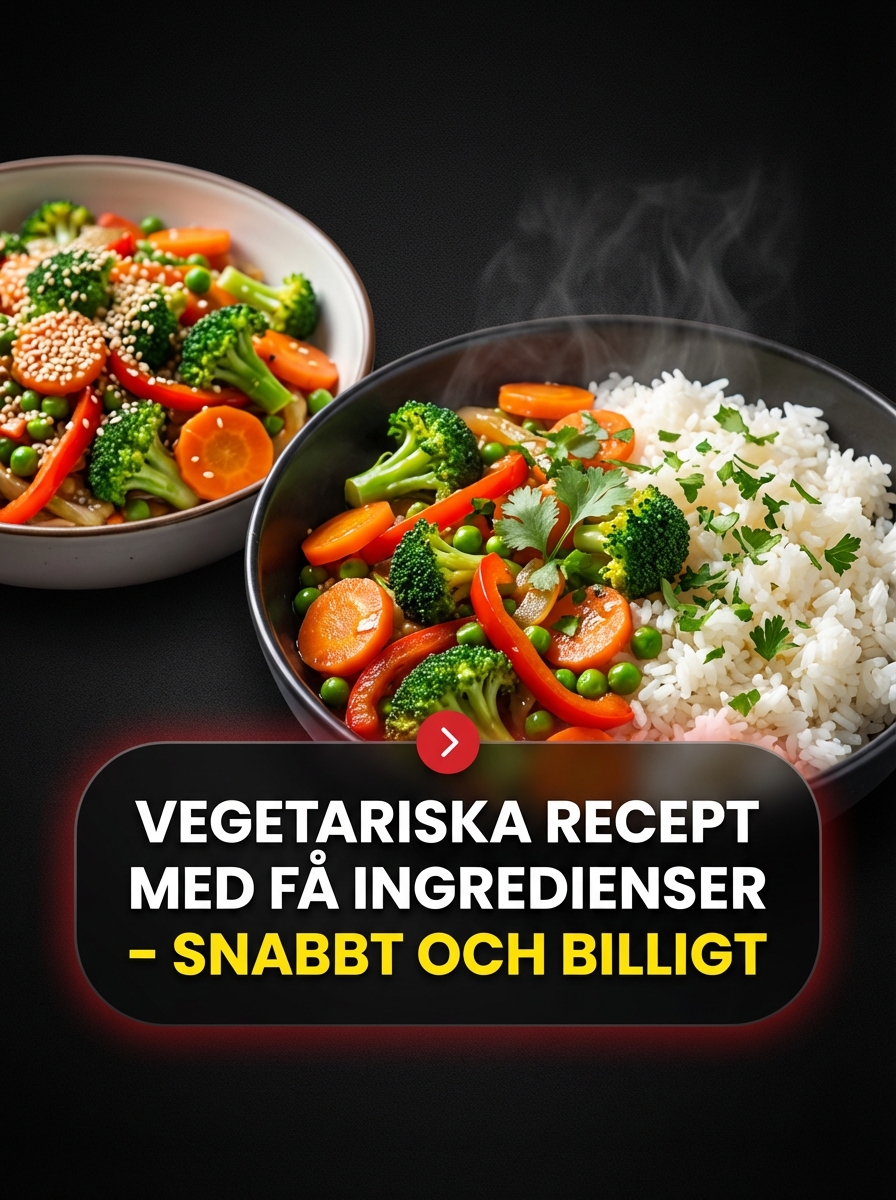 Vegetariska recept med få ingredienser – snabbt och billigt